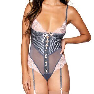Dreamgril Quilted Satin Teddy - size small